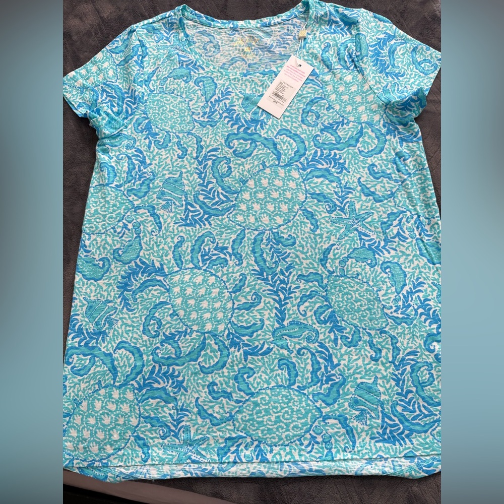 Lilly Pulitzer Blue and White Resort Top